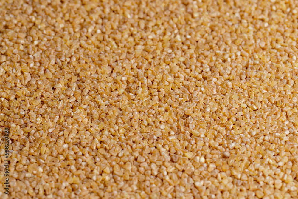Fresh wheat porridge but cooked scattered on the table Fresh wheat porridge but cooked scattered on the table