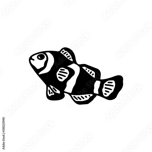 vector illustration of nimo fish photo