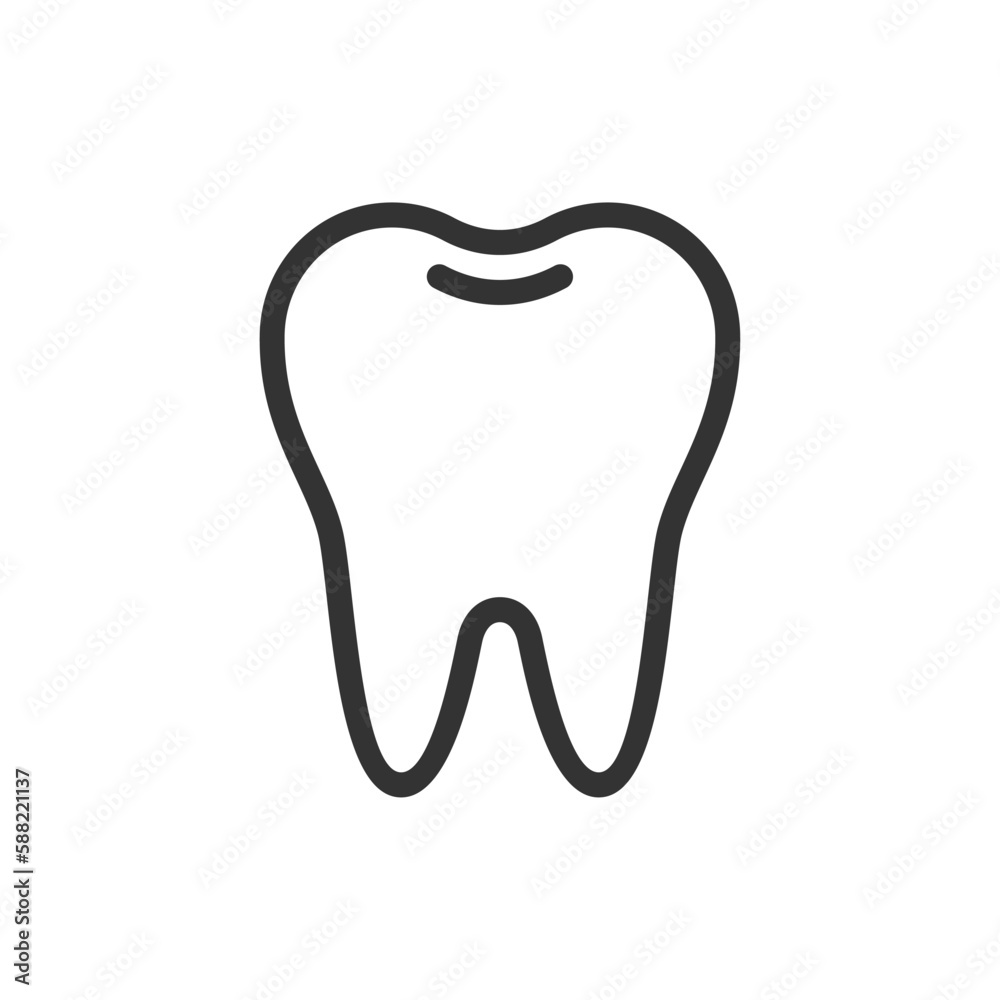 Obraz premium Healthy tooth, cute single vector icon illustration