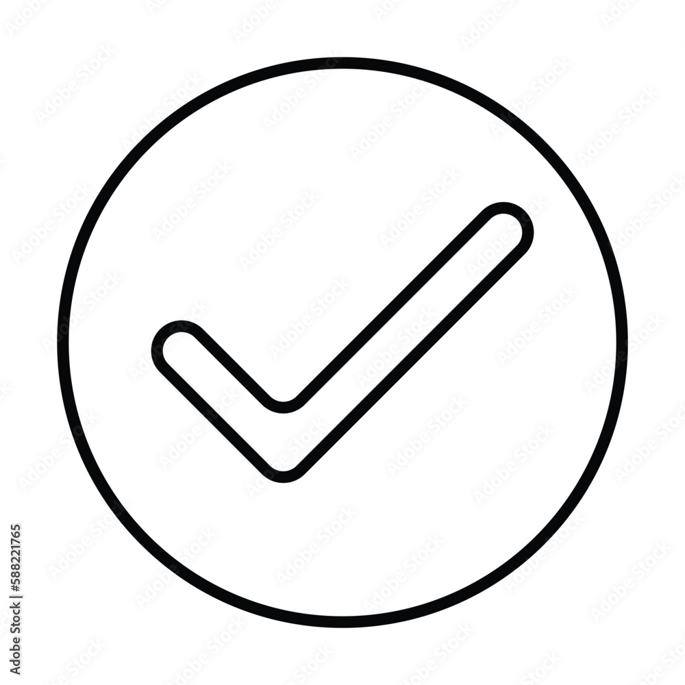 true icon, mark vector, right illustration true icon, mark vector, right illustration