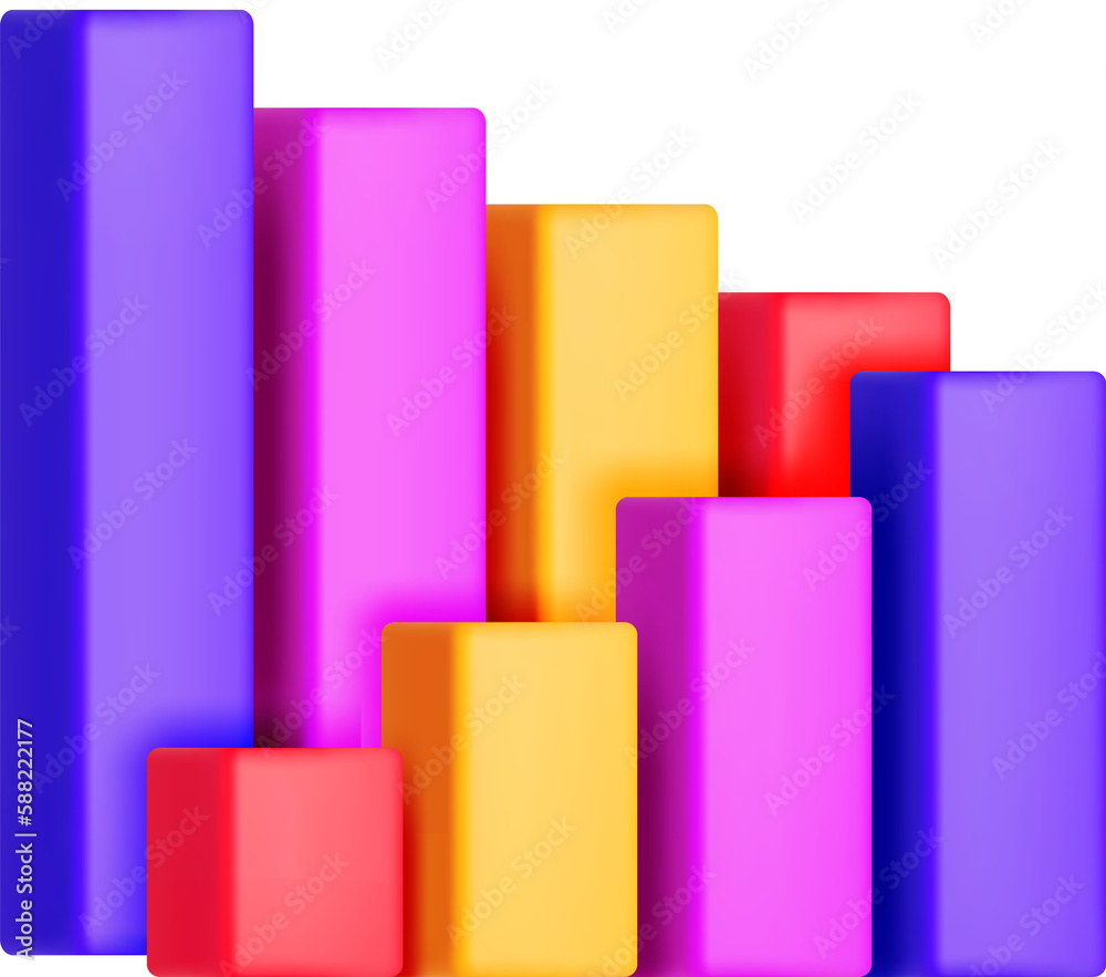 3D Growth Stock Diagram 3D Growth Stock Diagram
