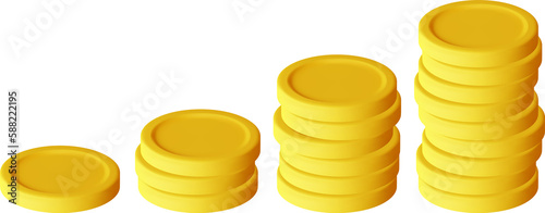3D Stack of Gold Coins