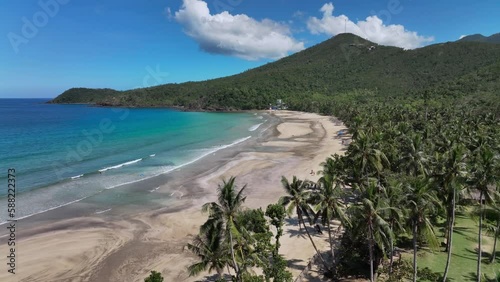 Nagtabon Big Paradise Beach On Palawan Island, Aerial View photo