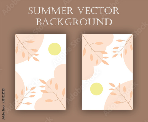 aesthetic pink green floral background. suitable for Instagram social media post cover. abstract wallpaper template with flower border and facebook post design