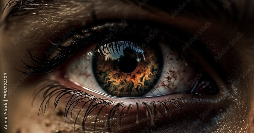Naklejka premium close up eye background Generated AI