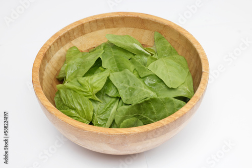 bowl of fresh spinach