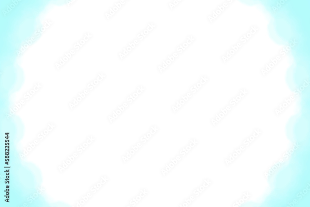 水色の爽やかな水彩のフレーム素材(透過) 水色の爽やかな水彩のフレーム素材(透過)