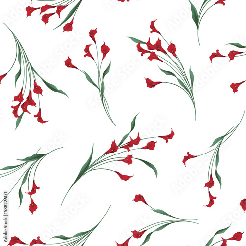 Seamless pattern in beautiful calla lily,