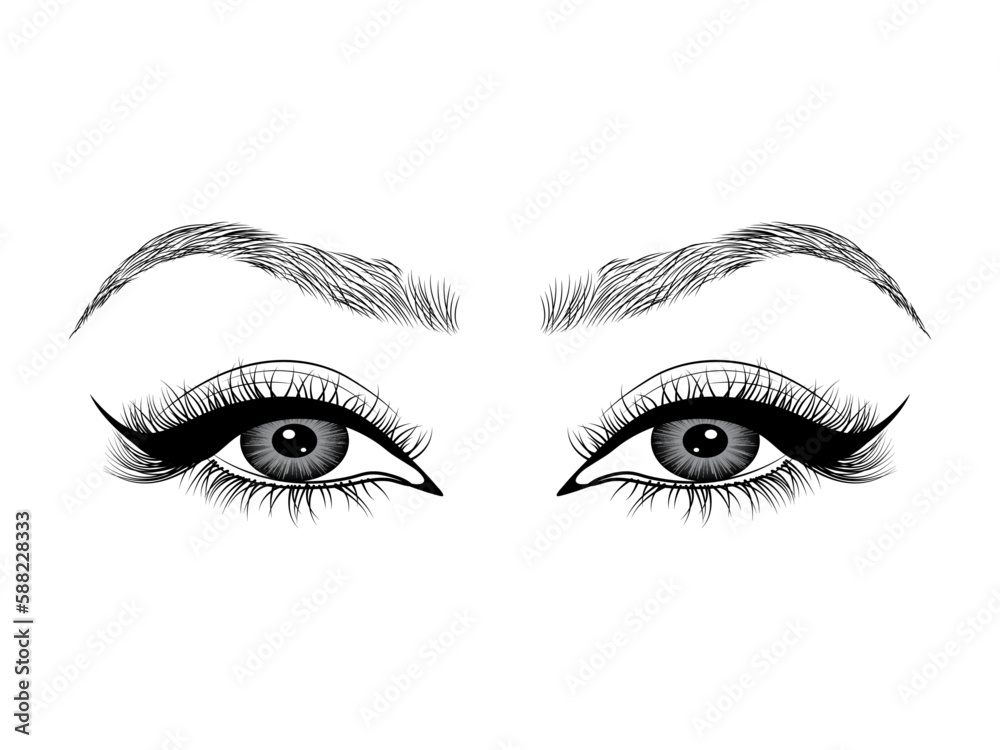 illustration of a eye on white 