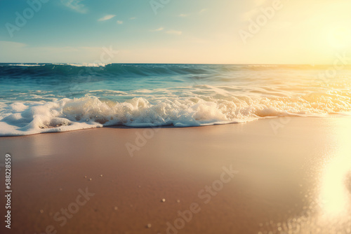 Perfect beach landscape  vacation holidays background  generative ai