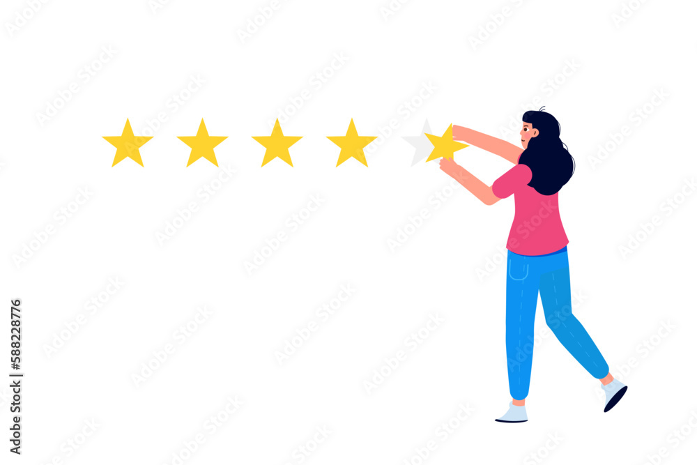 Customer review, Usability Evaluation, Feedback, Rating system iconcept. Vector illustration Customer review, Usability Evaluation, Feedback, Rating system iconcept. Vector illustration