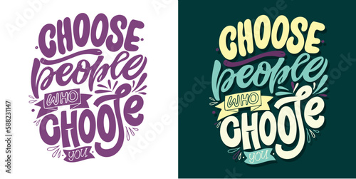 Cute hand drawn doodle lettering postcard, t-shirt design art, mug print, poster art.