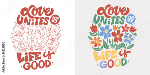 Cute hand drawn doodle lettering postcard, t-shirt design art, mug print, poster art.