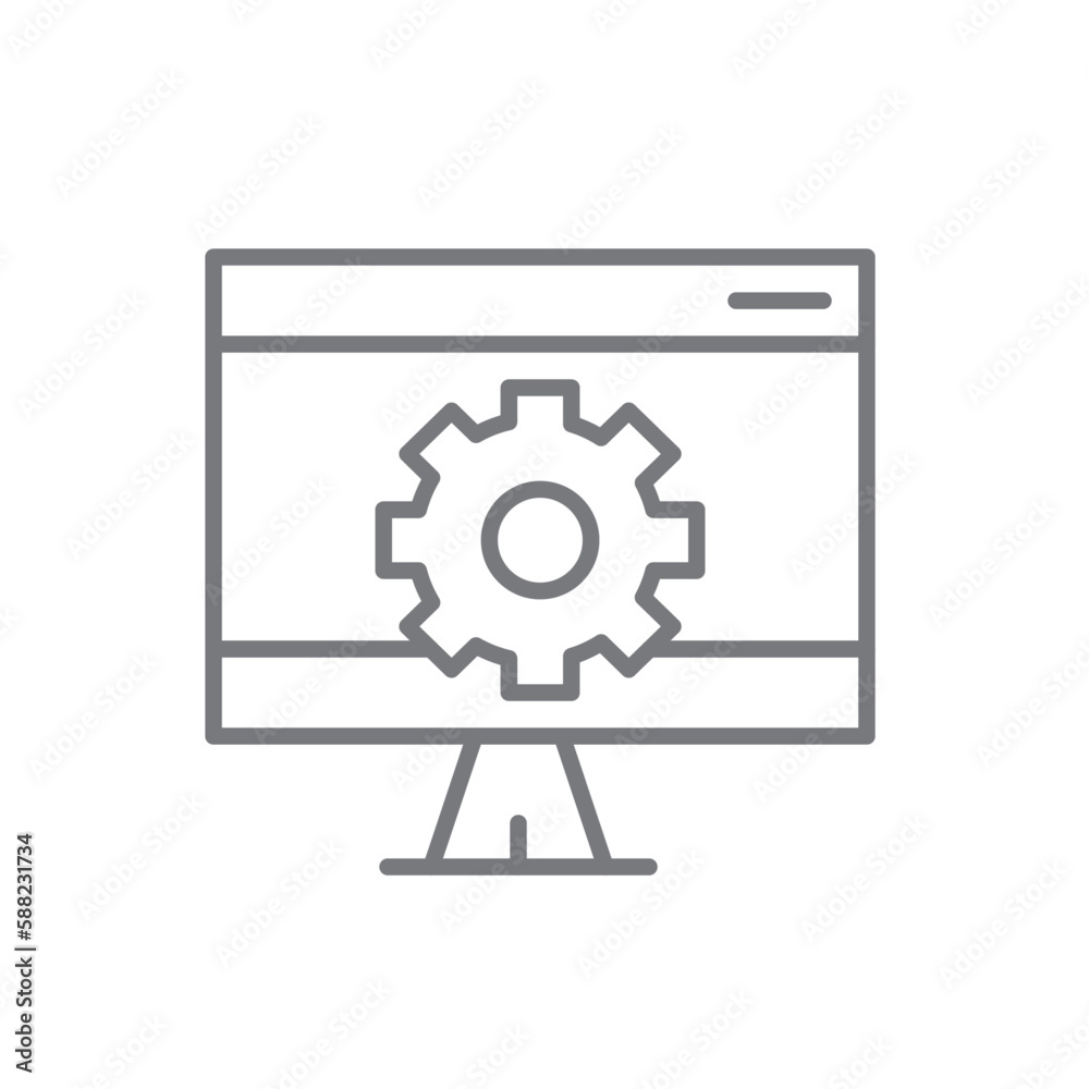 Development Teamwork and Management icon with black outline style. concept, process, marketing, coding, data, progress, strategy. Vector illustration Development Teamwork and Management icon with black outline style. concept, process, marketing, coding, data, progress, strategy. Vector illustration