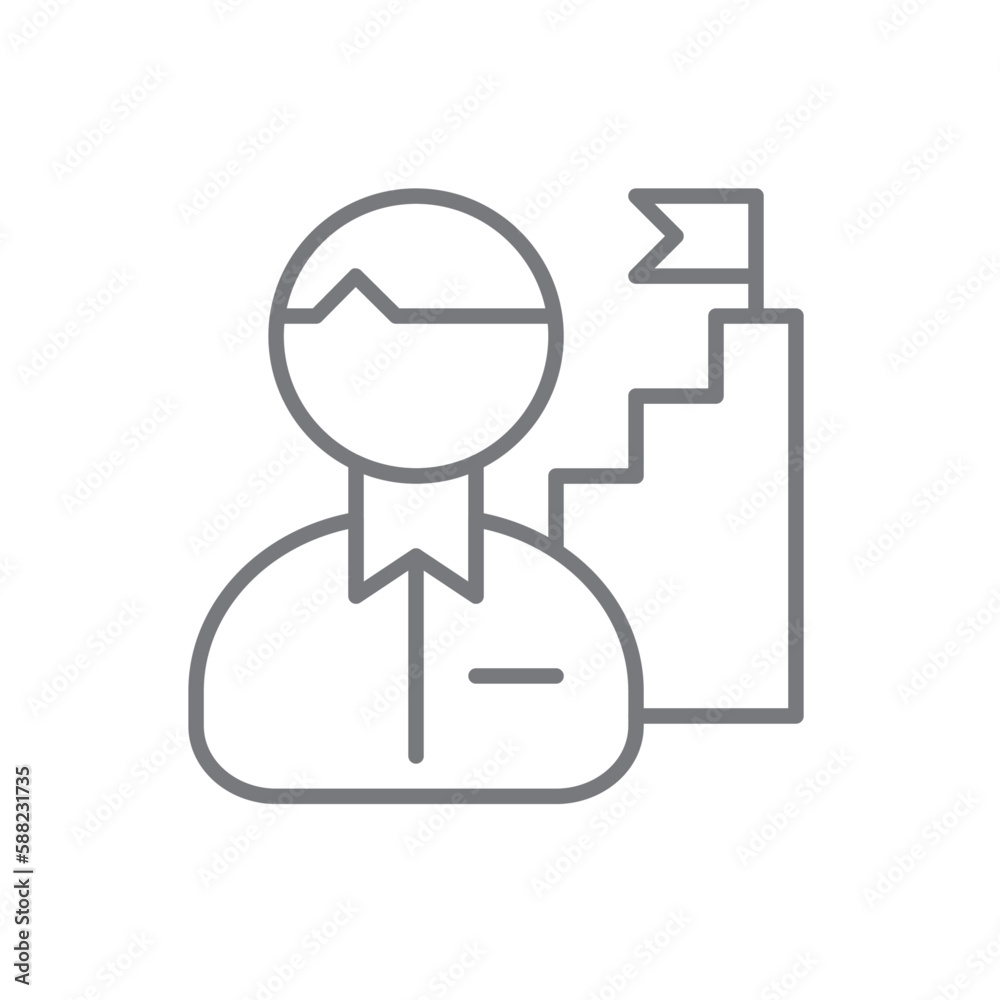 Mission Teamwork and Management icon with black outline style. target, goal, strategy, concept, vision, objective, purpose. Vector illustration Mission Teamwork and Management icon with black outline style. target, goal, strategy, concept, vision, objective, purpose. Vector illustration