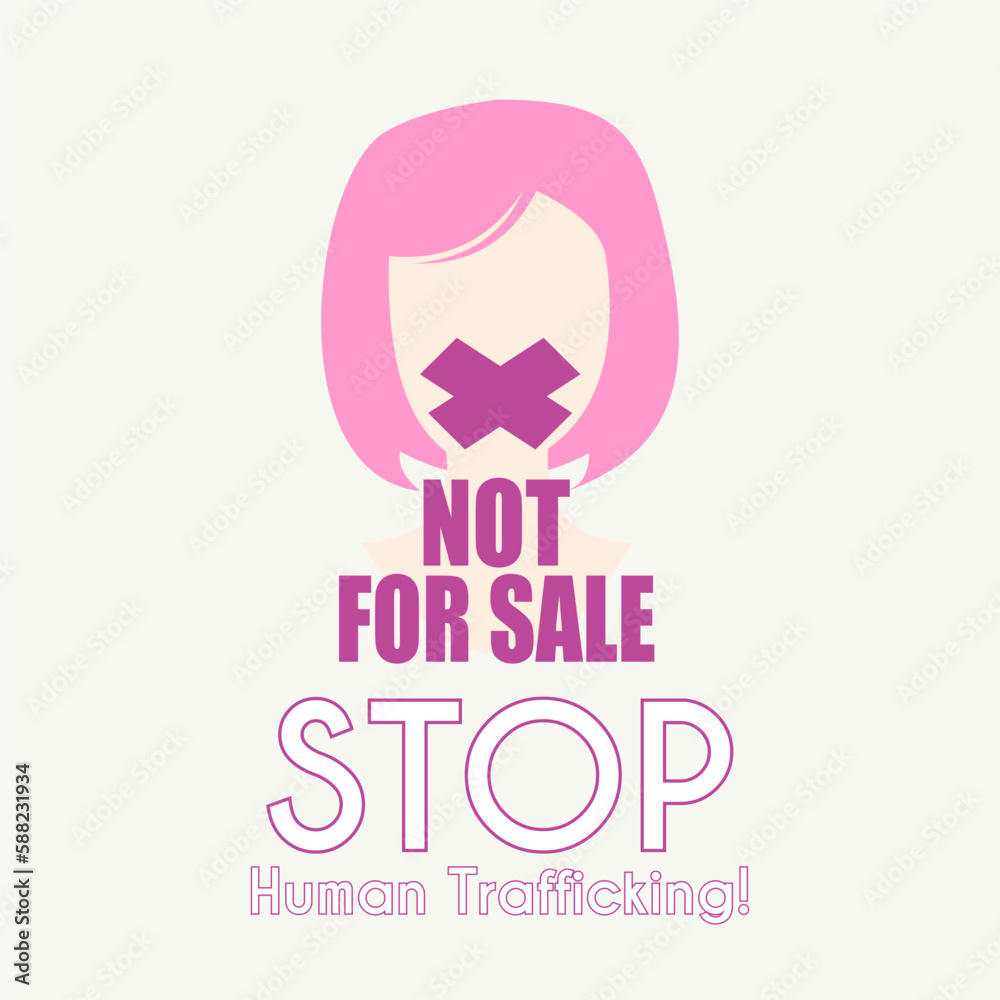 Stop Human Trafficking Vector Concept Human Sale.