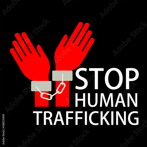 Stop Human Trafficking Vector Concept Human Sale.