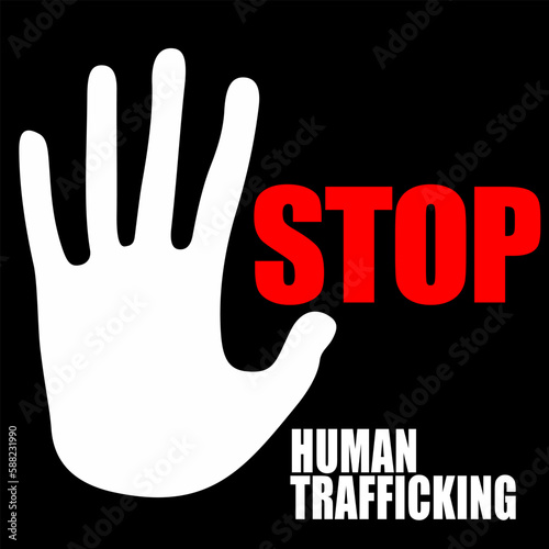 stop human trafficking logo template