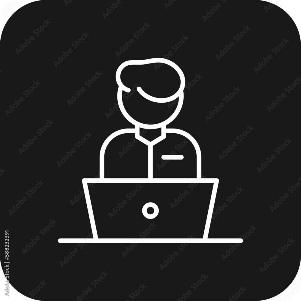 Employee Teamwork and Management icon with black filled line style. people, human, meeting, work, corporate, career, staff. Vector illustration Employee Teamwork and Management icon with black filled line style. people, human, meeting, work, corporate, career, staff. Vector illustration