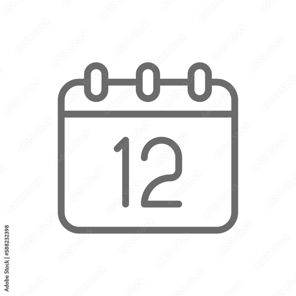 Calendar Teamwork and Management icon with black outline style. time, date, month, reminder, plan, day, event. Vector illustration Calendar Teamwork and Management icon with black outline style. time, date, month, reminder, plan, day, event. Vector illustration