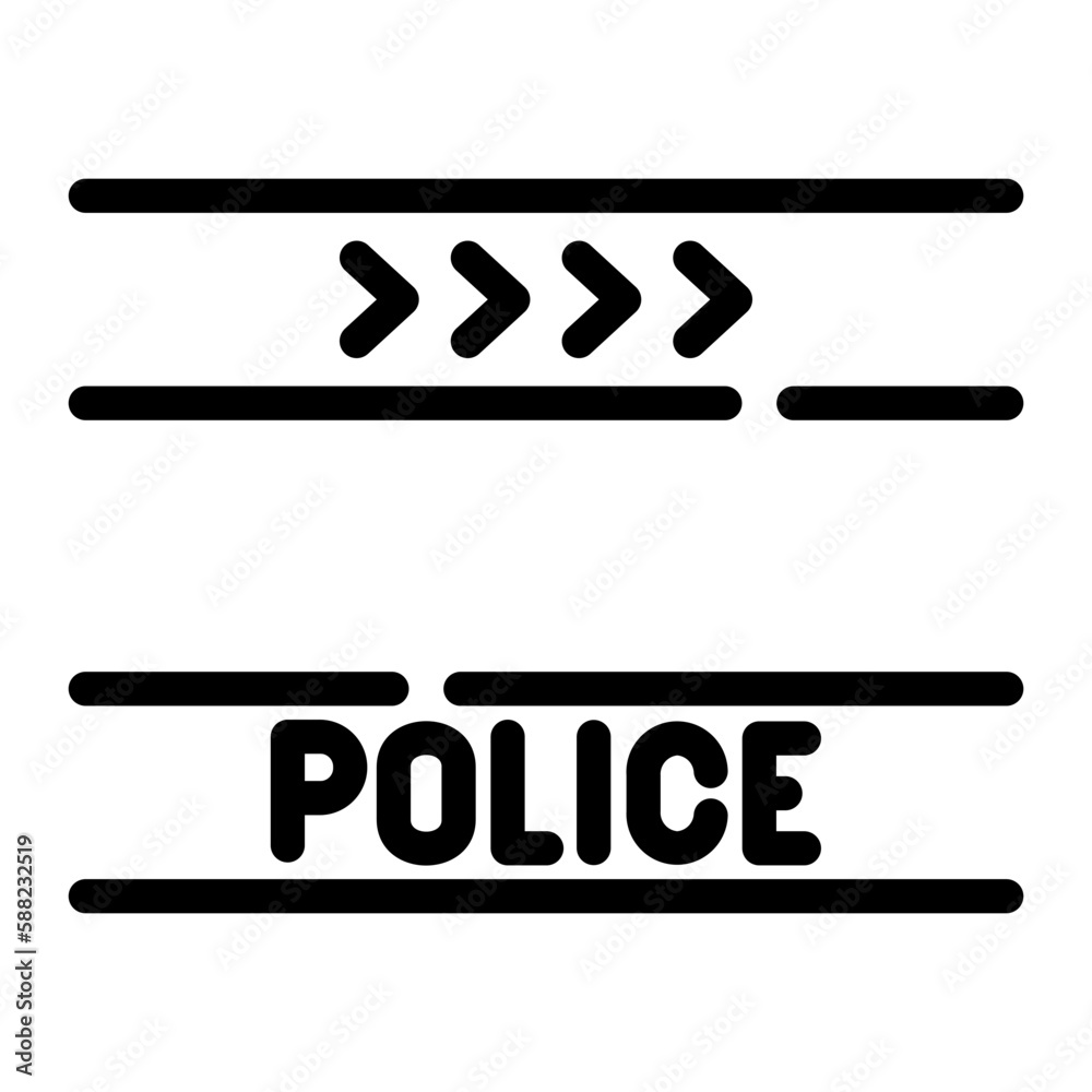 police line line icon