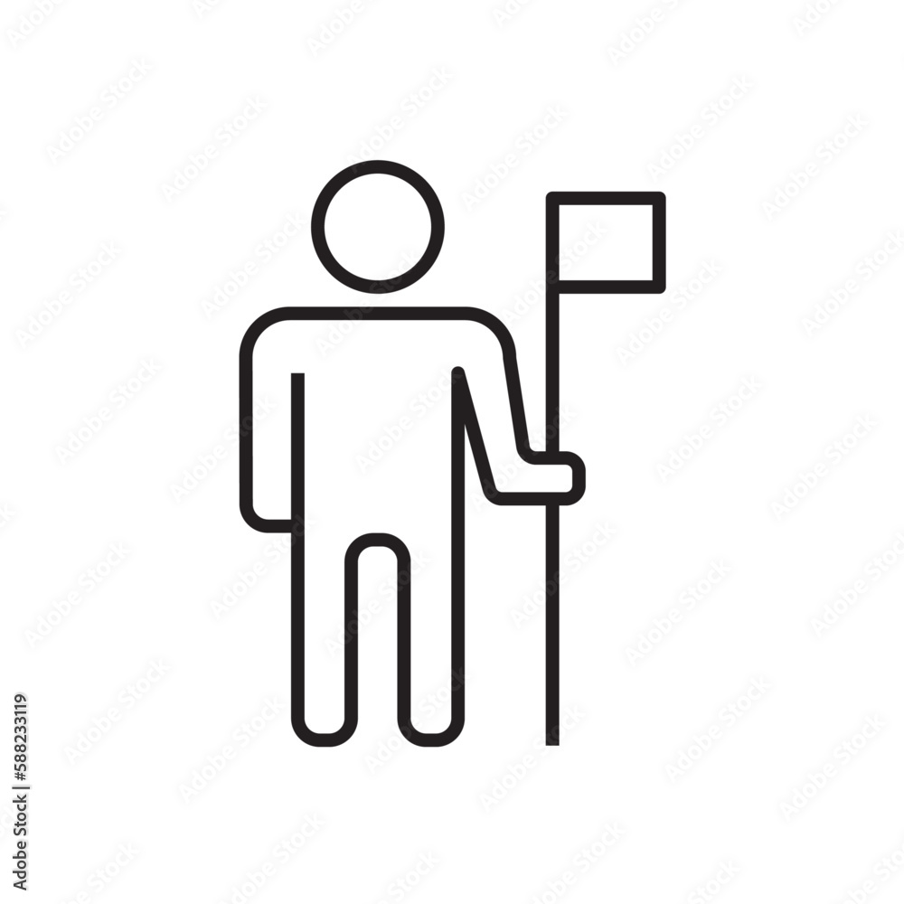 Leader Business people icon with black outline style. human, people, success, person, manager, businessman, leadership. Vector illustration Leader Business people icon with black outline style. human, people, success, person, manager, businessman, leadership. Vector illustration