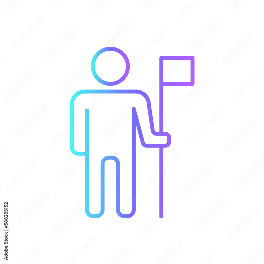Leader Business people icon with blue duotone style. human, people, success, person, manager, businessman, leadership. Vector illustration Leader Business people icon with blue duotone style. human, people, success, person, manager, businessman, leadership. Vector illustration