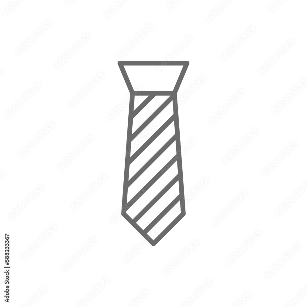 Tie Business people icon with black outline style. fashion, necktie, elegance, neck, clothing, wear, clothes. Vector illustration Tie Business people icon with black outline style. fashion, necktie, elegance, neck, clothing, wear, clothes. Vector illustration