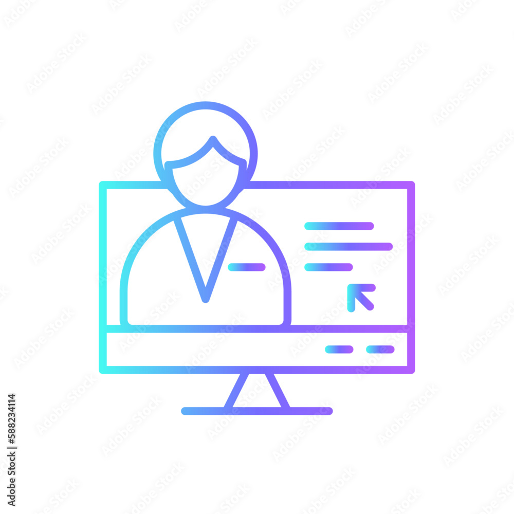 Personal Website Business people icon with blue duotone style. website, internet, technology, online, data, communication, information. Vector illustration Personal Website Business people icon with blue duotone style. website, internet, technology, online, data, communication, information. Vector illustration