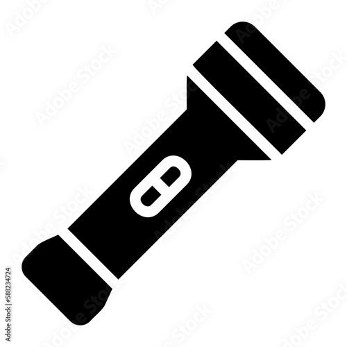 flashlight glyph icon