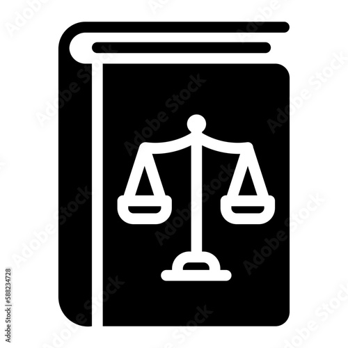 law book glyph icon