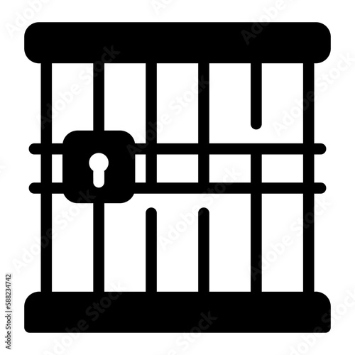 jail glyph icon