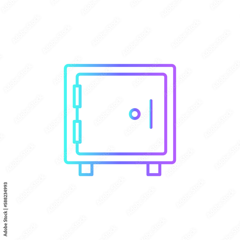 Vault Real Estate icon with blue duotone style. safe, bank, finance, security, protection, secure, safety. Vector illustration Vault Real Estate icon with blue duotone style. safe, bank, finance, security, protection, secure, safety. Vector illustration