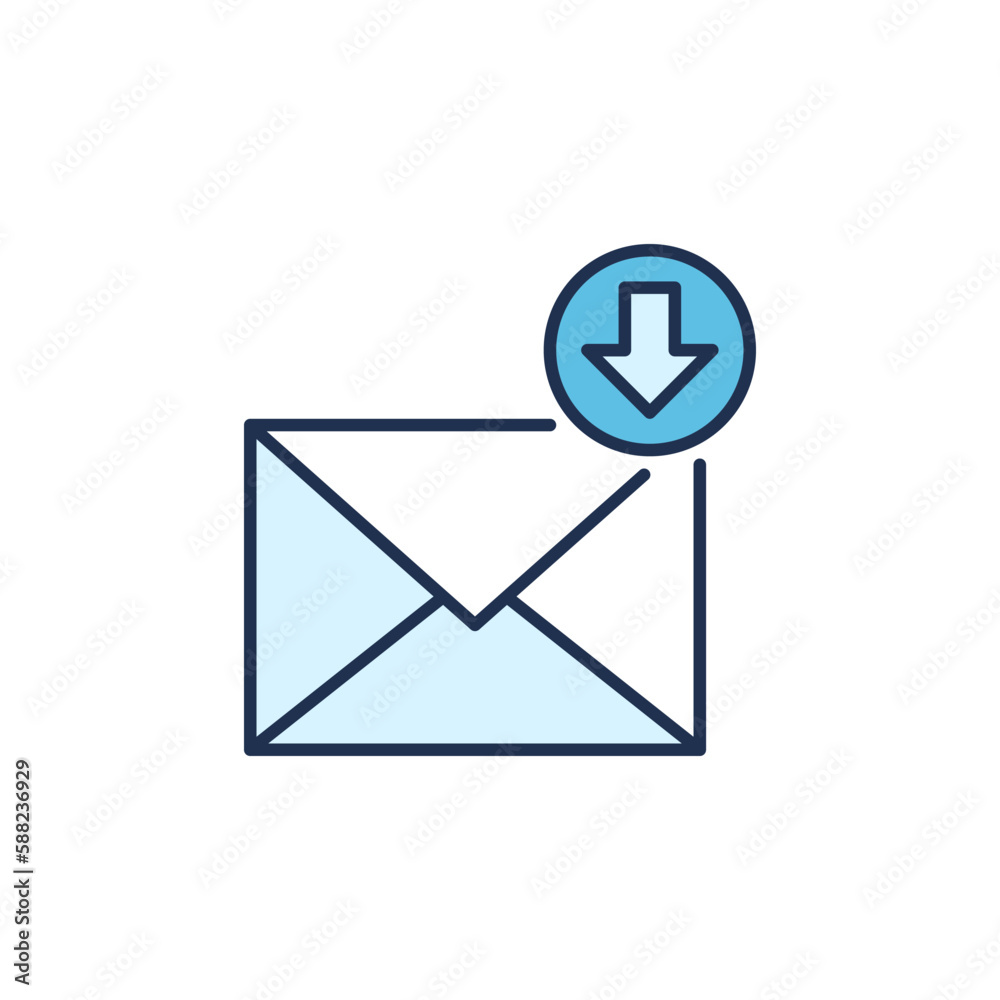 Download Arrow with Envelope vector Email Message concept colored icon Download Arrow with Envelope vector Email Message concept colored icon