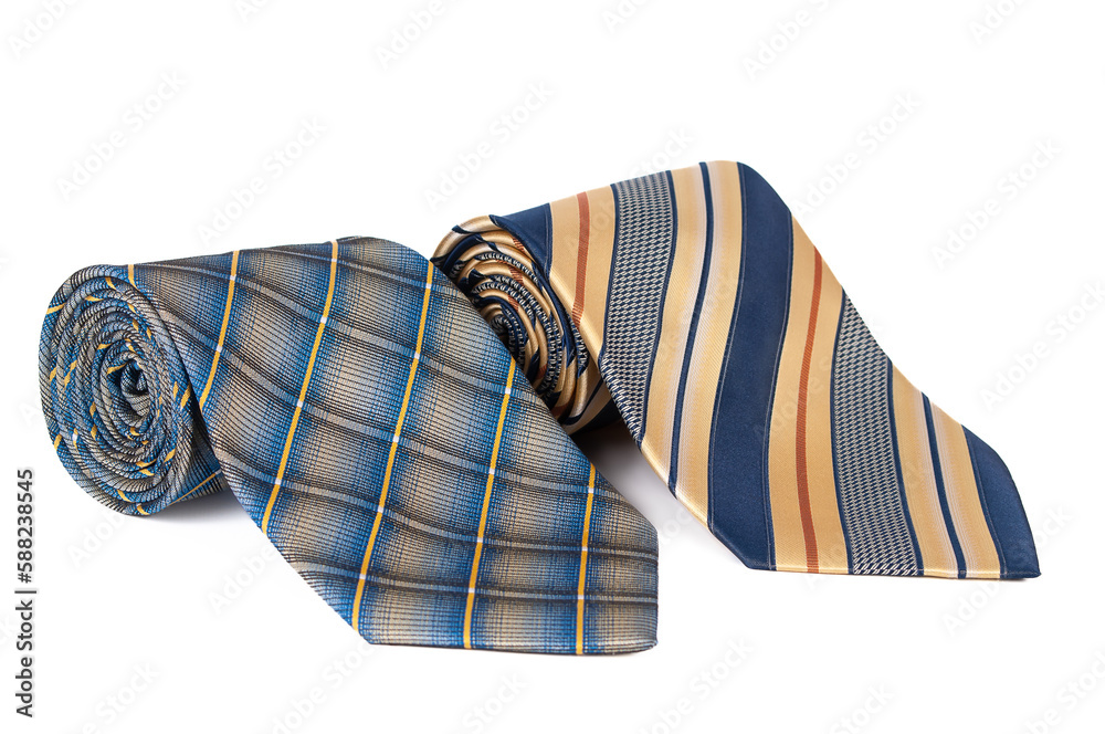 colorful ties isolated on a white background colorful ties isolated on a white background