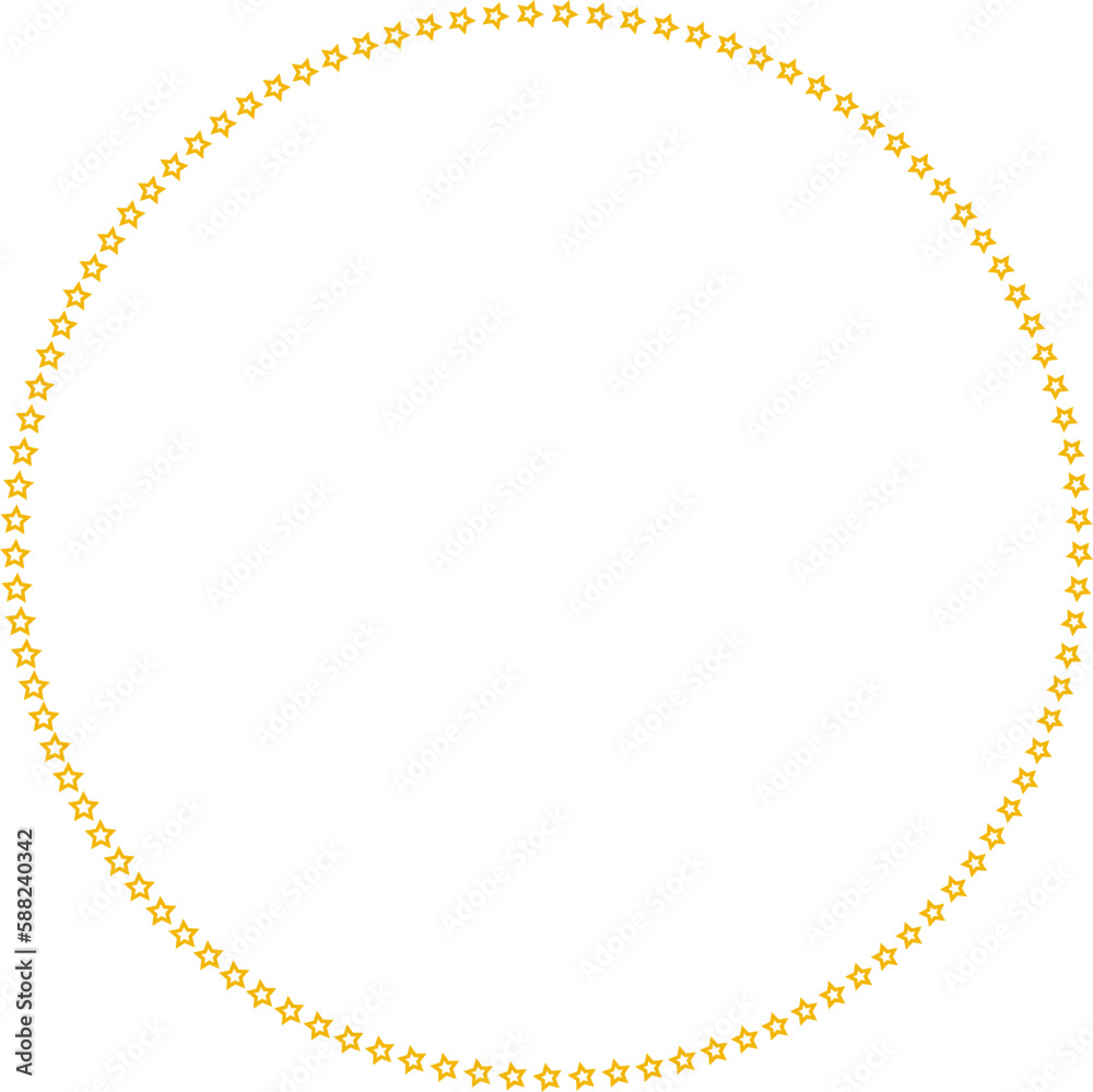Stars of various sizes arranged in a circle. Round frame, border. Black star shape, simple symbol. Design element, ornament. Vector illustration. Stars of various sizes arranged in a circle. Round frame, border. Black star shape, simple symbol. Design element, ornament. Vector illustration.