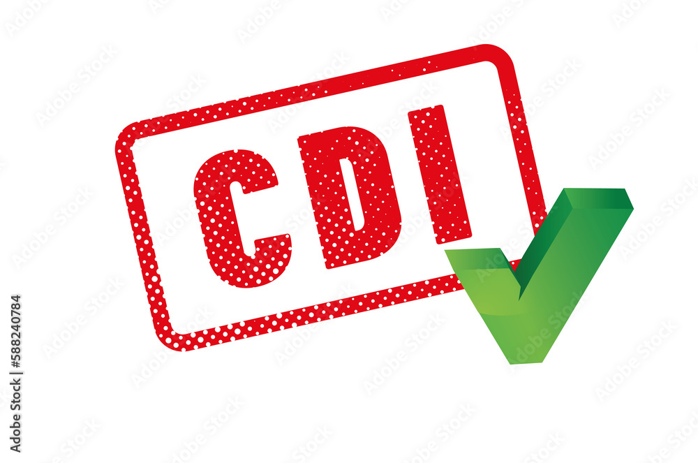 Fototapeta premium CDI - contrat à durée indéterminée