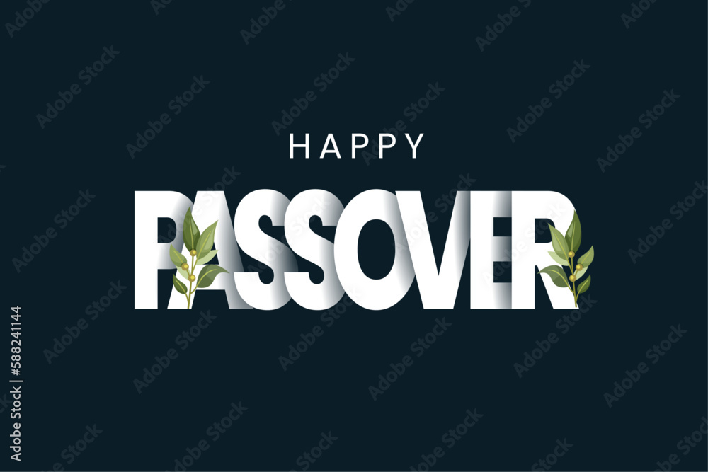 Happy Passover greeting card. Seder pesach invitation, greeting card template or holiday flyer. 