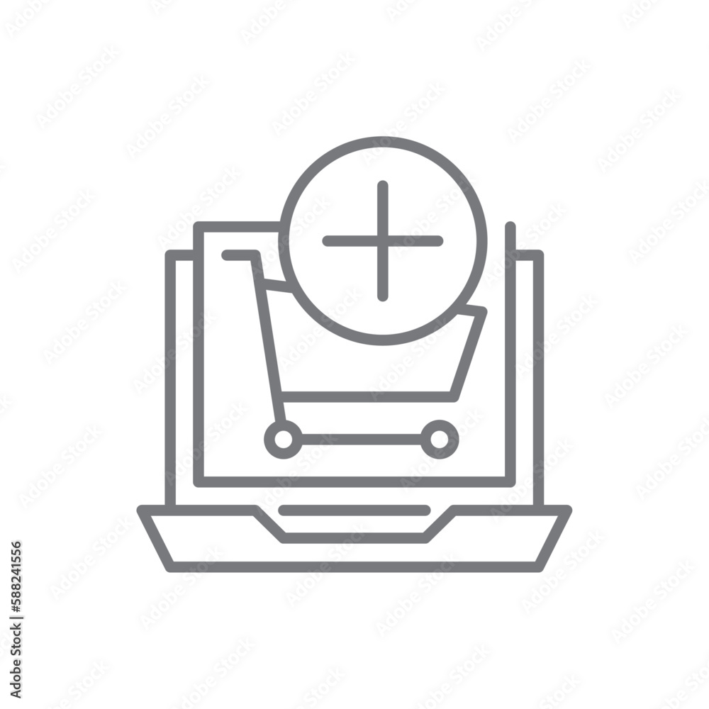 Online Marketing icon with black outline style. internet, web, website, social, network, connection, mobile. Vector illustration Online Marketing icon with black outline style. internet, web, website, social, network, connection, mobile. Vector illustration