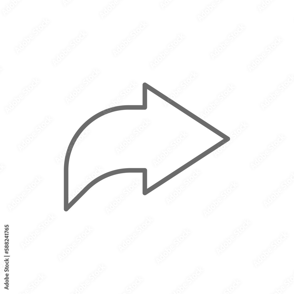 Share Marketing icon with black outline style. social, media, network, connection, send, data, mobile. Vector illustration Share Marketing icon with black outline style. social, media, network, connection, send, data, mobile. Vector illustration