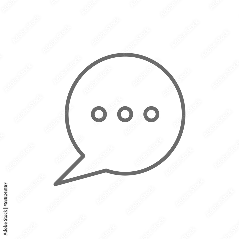 Comment Marketing icon with black outline style. web, message, social, chat, media, app, share. Vector illustration Comment Marketing icon with black outline style. web, message, social, chat, media, app, share. Vector illustration