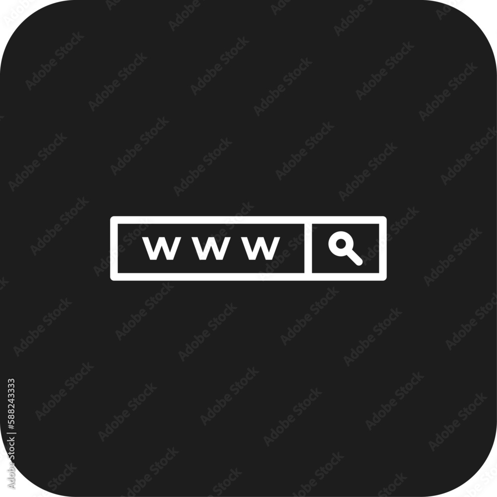 Website Marketing icon with black filled line style. internet, email, social, online, network, go, click. Vector illustration