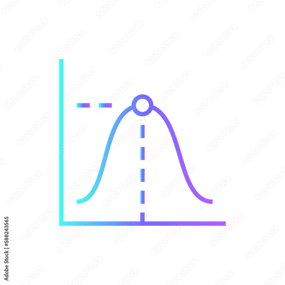 Average Data analysis icon with blue duotone style. finance, graph, chart, graphic, statistic, diagram, rate. Vector illustration