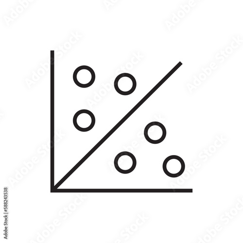 Regression Data analysis icon with black outline style. data, analysis, analytics, diagram, planning, statistics, strategy. Vector illustration