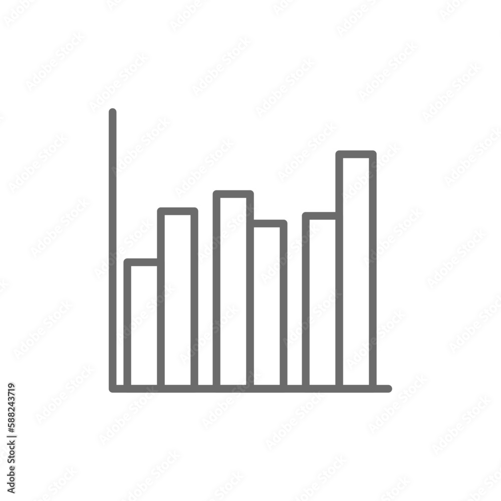 Diagram Data analysis icon with black outline style. chart, graph, finance, growth, data, concept, graphic. Vector illustration Diagram Data analysis icon with black outline style. chart, graph, finance, growth, data, concept, graphic. Vector illustration