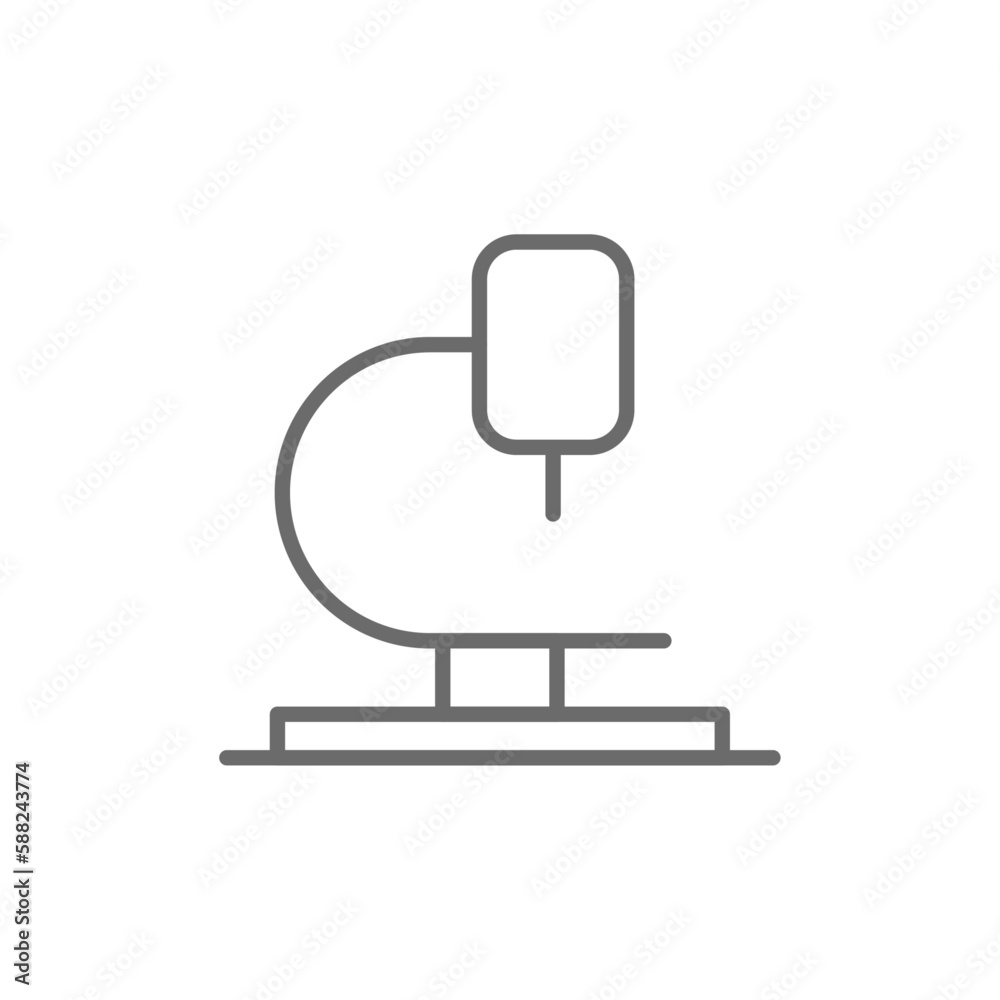 Observation Data analysis icon with black outline style. eye, watch, observe, see, vision. Vector illustration