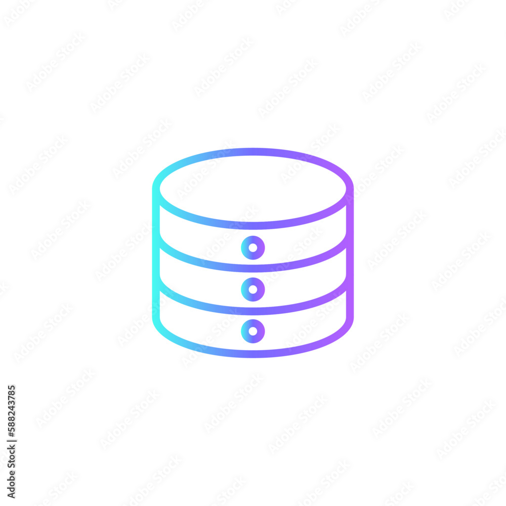 Database Data analysis icon with blue duotone style. technology, information, storage, web, server, internet, hosting. Vector illustration Database Data analysis icon with blue duotone style. technology, information, storage, web, server, internet, hosting. Vector illustration