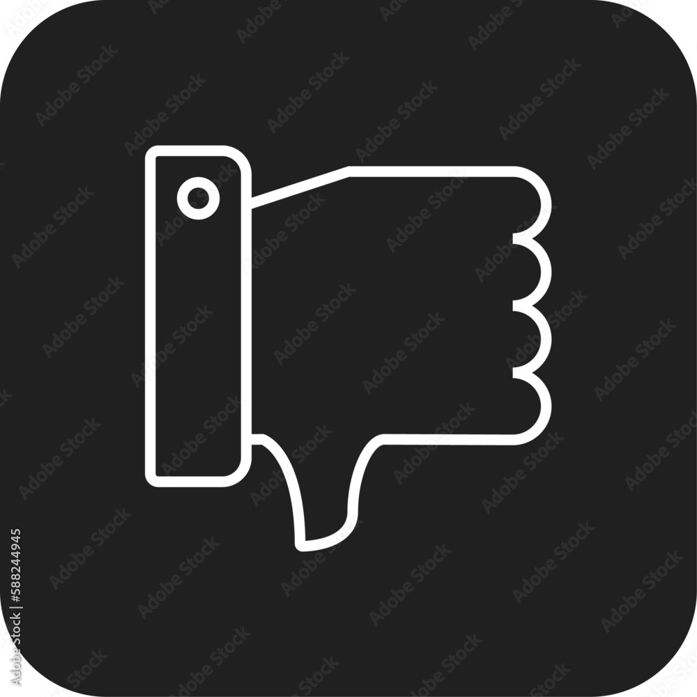 Dislike Feedback icon with black filled line style. social, hand, customer, thumb, bad, no, unlike. Vector illustration Dislike Feedback icon with black filled line style. social, hand, customer, thumb, bad, no, unlike. Vector illustration