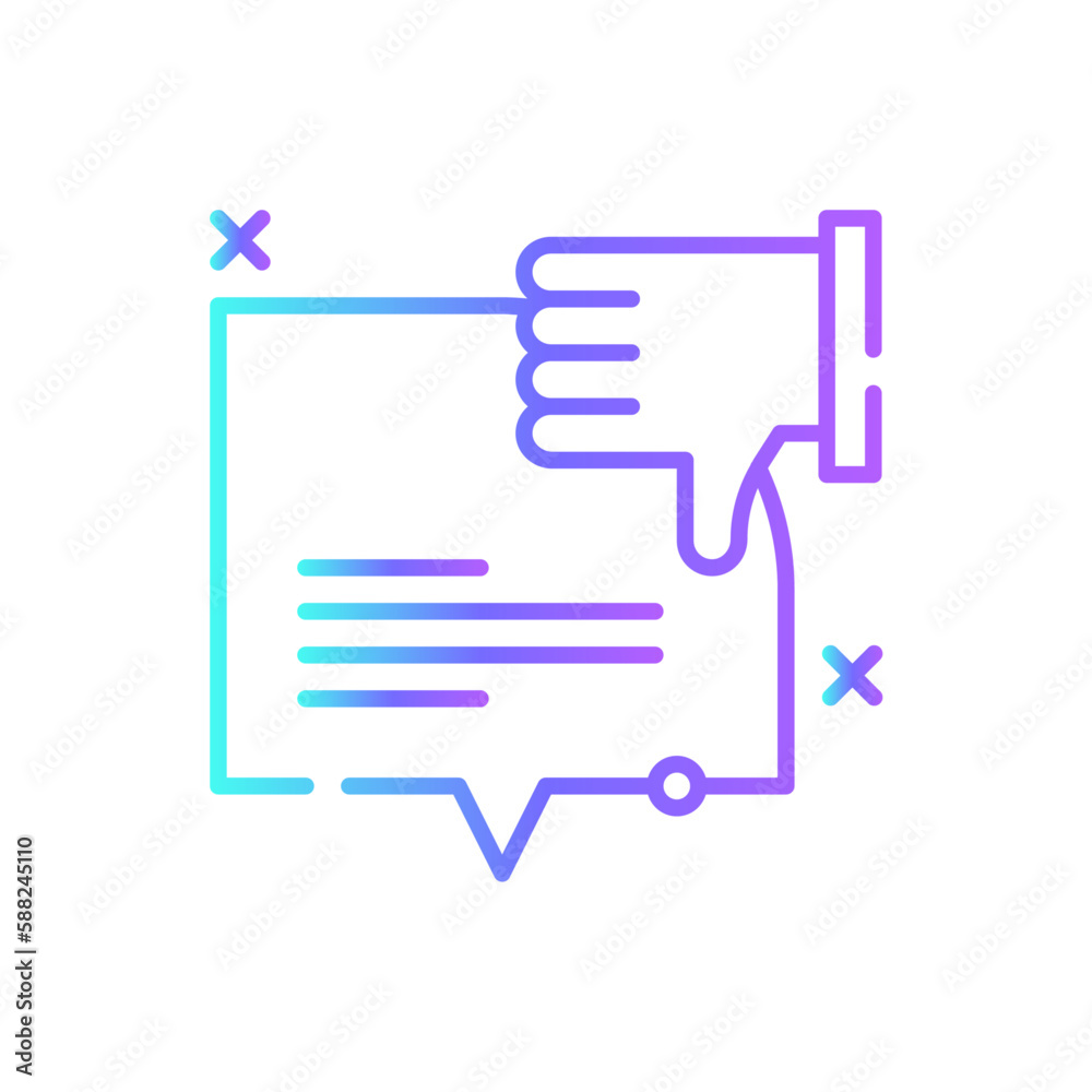 Bad Feedback Feedback icon with blue duotone style. customer, survey, review, rating, opinion, service, experience. Vector illustration Bad Feedback Feedback icon with blue duotone style. customer, survey, review, rating, opinion, service, experience. Vector illustration