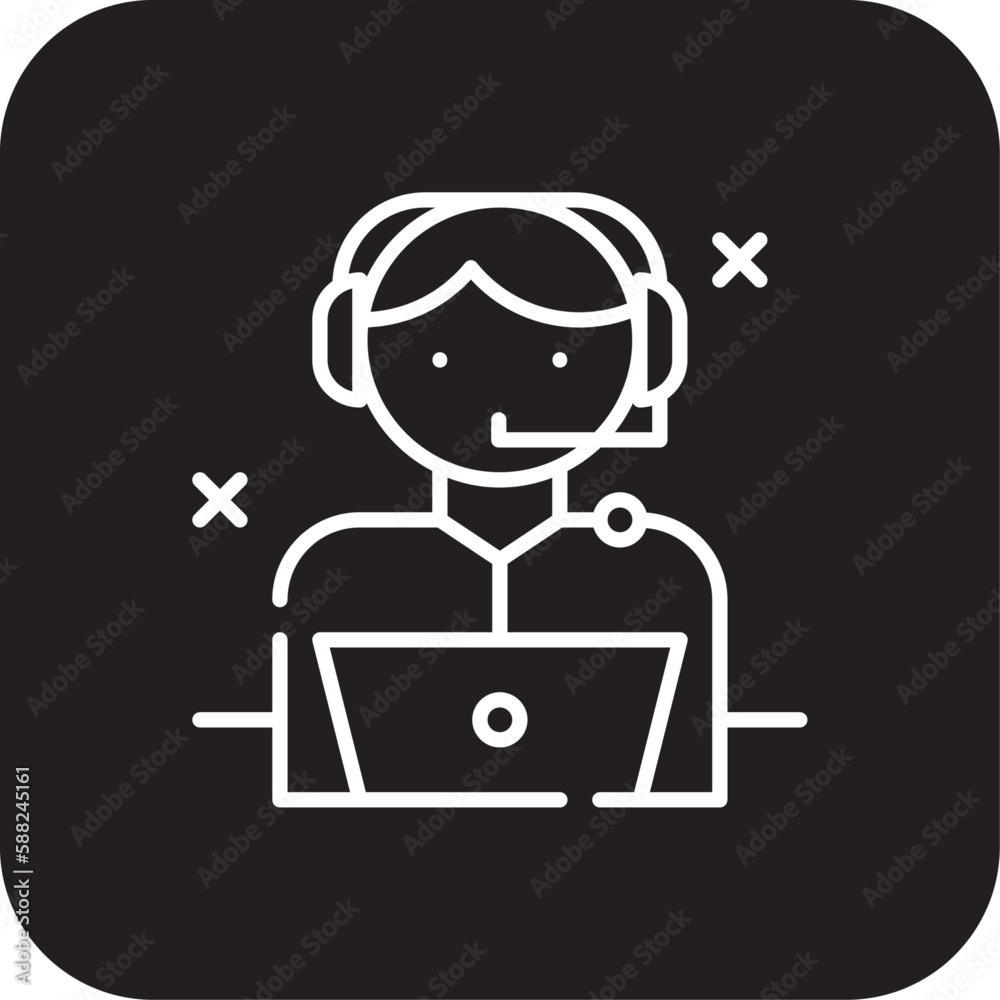 Support Feedback icon with black filled line style. chat, customer, service, information, call, contact, communication. Vector illustration Support Feedback icon with black filled line style. chat, customer, service, information, call, contact, communication. Vector illustration
